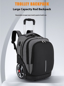 Sac à dos à roulettes grande capacité, valise à roulettes, bagage à double roulettes, sac d'affaires, sac d'école, sac de voyage pour étudiants - Product Image 2
