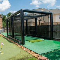 Terrain de sport en plein air, filet d'entraînement au golf et cage en PVC, simulateur de golf gonflable