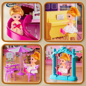 <span class=keywords><strong>Casa</strong></span> de Muñecas <span class=keywords><strong>para</strong></span> <span class=keywords><strong>Niñas</strong></span> Tipo Villa con 12 Habitaciones, Juguete de Simulación <span class=keywords><strong>para</strong></span> Interiores con Accesorios, Muebles y 2 Muñecas - Product Image 4