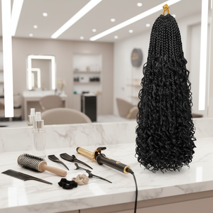 Extension Singola Sintetica Naturale Resistente al Calore per Trecce Crochet, Twist Singolo, River Goddess Locs Faux - Product Image 6