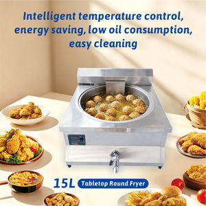 <span class=keywords><strong>Friteuse</strong></span> Ronde Double Température Hansu 15L avec Affichage Numérique et Contrôle de Température, Facile à Démonter, en Acier Inoxydable SUS304, Machine à Snacks Électrique - Product Image 6