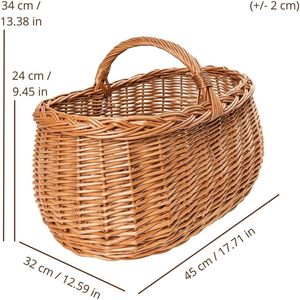 JY Creative Home Grand <span class=keywords><strong>panier</strong></span> de pique-nique en osier avec poignée <span class=keywords><strong>Panier</strong></span> <span class=keywords><strong>à</strong></span> provisions tressé de vacances vide <span class=keywords><strong>panier</strong></span> de saule avec poignée - Product Image 2