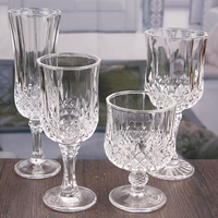 Verre à vin transparent taillé en diamant de style européen, personnalisable avec logo, capacités de 150 à 260 ml, pour banquets et usage domestique (vente en gros)