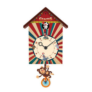 Orologio da parete in plastica dal design moderno orologio da parete con suono di uccello orologio da parete decorazione per la casa - Product Image 4