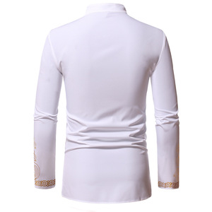 Robe <span class=keywords><strong>traditionnelle</strong></span> <span class=keywords><strong>africaine</strong></span> formelle à imprimé ethnique, chemise Dashiki à manches longues, coupe ajustée, col mandarin, vêtements <span class=keywords><strong>pour</strong></span> hommes <span class=keywords><strong>pour</strong></span> les festivals tribaux - Product Image 5