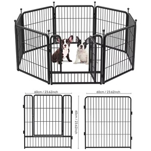 Katı hayvan desen genişletilebilir Metal evcil hayvan oyun parkı katlanabilir çelik köpek küçük evcil ve küçük hayvanlar için dikenli tel demir muhafaza - Product Image 6