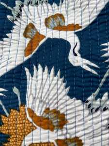 Bolsa de Transporte Acolchada de Algodón, Reutilizable, con Estampado de Bloques Tradicionales, Bolso de Mano para Compras y Viajes - Product Image 5