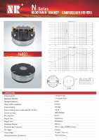 Controlador de Compresión de Neodimio de Alto Rendimiento para Audio Profesional N401 con Diafragma de Titanio, Boquilla de 1 Pulgada, Resistente al Agua, 100W, para Interiores y KTV