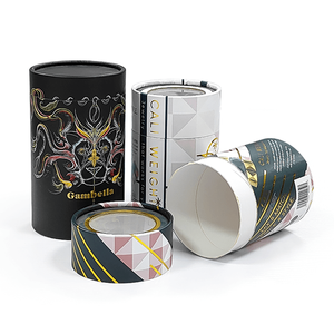 กล่องของขวัญทรงกระบอกแบบกำหนดเอง เป็นมิตรกับสิ่งแวดล้อม รีไซเคิลได้ พร้อมฝาปิด บรรจุภัณฑ์กระดาษคราฟท์ กล่องกระดาษทิชชู่ลายดอกไม้สุดหรู ขายส่ง - Product Image 3