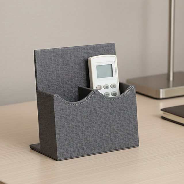 Leather Remote Control Holder Caddy Remote Organizer for Hotel Coffee Table  Living Room