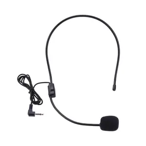 Universele Bedrade Headset Microfoon Voor Gids Onderwijs Lezing Draagbare Ts 3.5Mm Ts Jack Condensator Mic