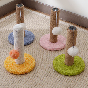 Vendita calda piccolo gatto Sisal tiragraffi con palla di peluche gatto giocattolo Cross-Border gatto struttura di arrampicata confezionata in cartone