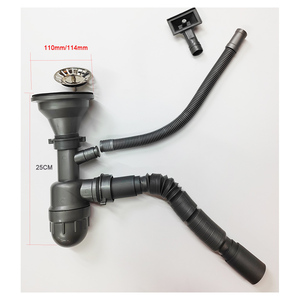Prezzo di fabbrica singolo lavello da cucina sifone tubo scolapiatti con P trappola per bottiglia salvaspazio singolo filtro lavello - Product Image 4