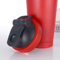 750ml Fitness Gym Custom Logo Dubbelwandige Metalen Proteïne Shakerfles/Beker Gepersonaliseerd