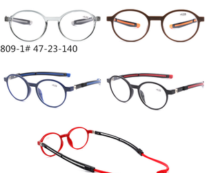 TR90 linh hoạt từ Kính đọc sách với ánh sáng màu xanh Silicone dây có thể điều chỉnh màu xanh khung - Product Image 4