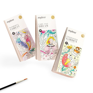 Marque-pages à colorier Mideer 187x78mm, design cartoon, papier réutilisable, pour enfants et adultes - Product Image 5