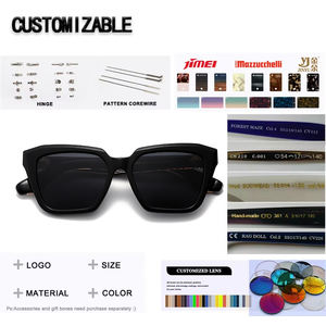 Gafas de Sol Polarizadas de Acetato Hechas a Mano, Diseño Vintage Personalizado, de Alta Calidad, Precio de Fábrica, para Hombre y Mujer, Doradas, para Conducir - Product Image 2