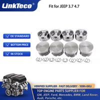 Linkteco 6 uds y 8 Uds pistones de motor con juego de anillos para Chrysler Dodge Jeep 3.7L 4.7L SOHC V8 16V 93,00mm 99-07 5012362AB 5012362AC