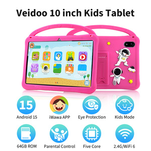 Tablette pour tout-petits 10 pouces IPS avec 64 Go ROM, Android 15, Wi-Fi 6, Contrôle parental, Applications préinstallées, Tablette d'apprentissage pour enfants, Boîtier en plastique - Product Image 2