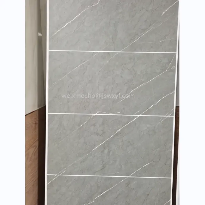 600mm largo cinza concreto efeito telha parede painel cinza PVC