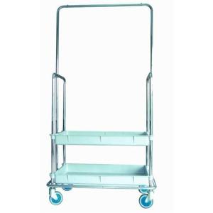 Carrello Portabiancheria Ospedaliero 370 con Due Vassoi e Ruote - Product Image 1
