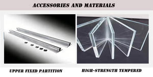 Nouvelle conception de rideau de protection contre la fumée en verre trempé transparent fixe, résistant à la chaleur, prévention des incendies, hôtel - Product Image 4