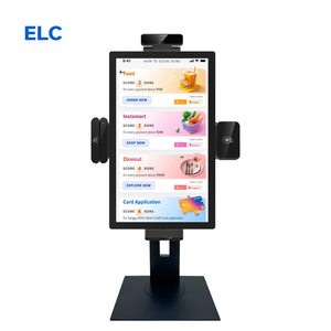 Touch Screen Restaurant Pos System <strong>Kiosk</strong> 24 Inch Desktop Tablet Portable Monitor Screen Smart Android 14 Self-service <strong>Kiosk</strong> - Product Image 1