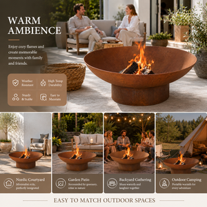 Focolare da Esterno Quadrato Senza Fumo per Giardino, Cortile, Terrazza, Patio - Braciere in Ferro Resistente <span class=keywords><strong>a</strong></span> <span class=keywords><strong>Legna</strong></span> - Product Image 4