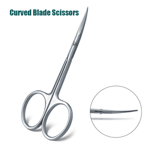 Tijeras de acero inoxidable curvo para manicura y cutículas, para belleza y corte de pelo de cejas, personalizadas, profesionales, para hombres y mujeres - Product Image 4