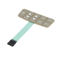 Panel de Membrana con Teclas Múltiples Personalizadas al por Mayor, Impresión de Serigrafía, Teclado de Membrana Flexible para Dispositivos Mecánicos