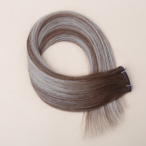 Extensions de <span class=keywords><strong>cheveux</strong></span> B4/60 douces et légères, nouvelle tresse Genius, double trame, style lisse et soyeux, 100% <span class=keywords><strong>cheveux</strong></span> humains vierges européens Remy - Product Image 1