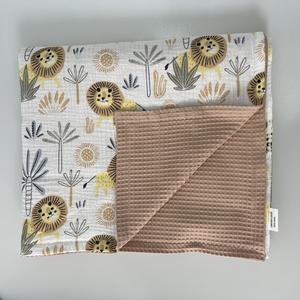 Proveedor dorado bebé recibir manta recién <span class=keywords><strong>nacido</strong></span> gofre impreso manta de bebé - Product Image 4