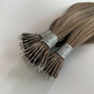 Extensions capillaires européennes vierges doublement étirées en gros, alignées sur les cuticules, pré-collées, à anneaux nano - Product Image 1