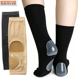 Calcetines 2 en 1 con Soporte Acolchado para el Arco <span class=keywords><strong>del</strong></span> <span class=keywords><strong>Pie</strong></span>, Alivio <span class=keywords><strong>del</strong></span> Dolor de Arco Plano, Almohadillas de Gel para el Talón Agrietado, Protector de Talón para Fascitis Plantar - Product Image 1