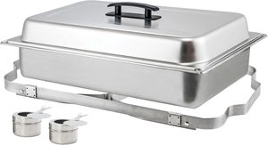 Chauffe-Plat Rectangulaire Tendance en Acier Inoxydable, Équipement de Restauration, Réchaud à Alcool Empilable, Capacité 9L, Finition Polie Brillante - Product Image 4