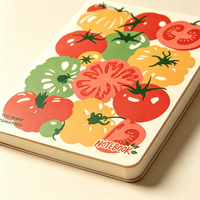 Carnet à couverture rigide personnalisé motif tomate et légumes, style ferme, journal, agenda, cadeau