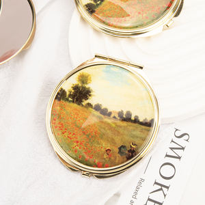 LOGOTIPO personalizado OEM 70CM Metal compacto maquillaje MirrorTourist atracciones regalos <span class=keywords><strong>Van</strong></span> <span class=keywords><strong>Gogh</strong></span> <span class=keywords><strong>pinturas</strong></span> al óleo espejo de tocador - Product Image 5