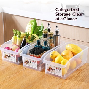 Cabinet Organizers Snack Containers Pantry Organization Fridge Clear <strong>Plastic</strong> <strong>Storage</strong> <strong>Bins</strong> - Product Image 5