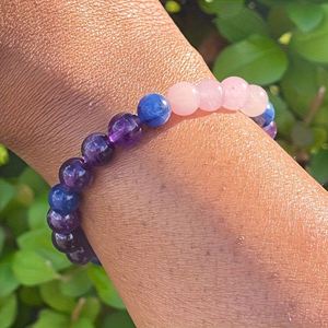 Bracelet en pierre naturelle avec perles de verre colorées pour un sommeil réparateur – Article à forte marge de profit, service de mise en lot de produits - Product Image 5