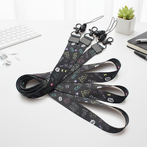 Wholesale Custom Logo Sublimation Printed Polyester Eco-Friendly Cartoon Lanyard