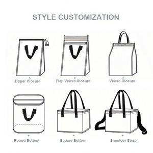 Promotional <b>Foldable</b> Nonwoven Cooler Bag Thermos Ice Cream Cake Picnic Food Delivery Insulated Thermal Cooler Bag for Drink Food - Product Image 3