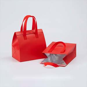 Sac de livraison isotherme jetable personnalisé en non-tissé avec logo, doublure en feuille d'aluminium, sac isotherme pour repas à emporter - Product Image 3