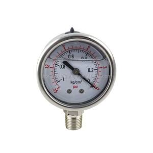 모든 스테인레스 스틸 304 바닥 연결 고압 게이지 정확도 1.6%, 400 바 압력 게이지 - Product Image 1