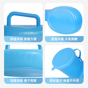 Boshengjia Urinario Masculino de Plástico ABS para Cuidado de Ancianos Postrados en Cama, Recolector de Orina Azul - Product Image 3
