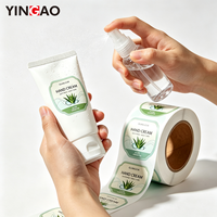 Ensemble d'étiquettes personnalisées pour soins de la peau, découpées à l'emporte-pièce, motifs Rose, Aloès, Citron, pour tubes de crème pour les mains, flacons et pots cosmétiques, impression de logo de marque