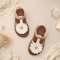 Sandales fleuries confortables pour filles, chaussures Daisy pour fêtes, spectacles, anniversaires et usage quotidien
