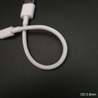 Cables de Datos USB a USB Tipo C, Portátiles, Cortos de 20 cm, Ultraligeros, Mini, con Supercarga de 5A
