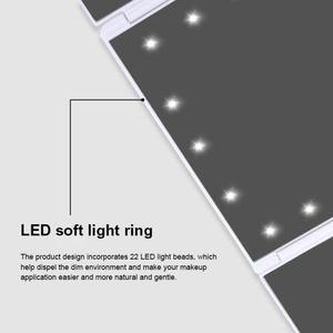 High Quality 22-Light LED Vanity Mirror Factory Wholesale Custom Logo Tabletop Cosmetic Mirror for Women Men - Product Image 4