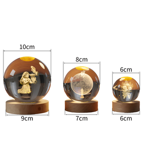 <span class=keywords><strong>Esfera</strong></span> <span class=keywords><strong>de</strong></span> Cristal Grabada a Láser 3D Personalizada <span class=keywords><strong>de</strong></span> Fábrica, Popular, Transparente, con Galaxia 3D, Luna y Sistema Solar, Regalo <span class=keywords><strong>de</strong></span> Recuerdo, Base LED y <span class=keywords><strong>Luz</strong></span> - Product Image 5