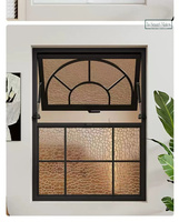 Ventana Doble Arqueada Blanca para Hogar, Dormitorio, Sala de Estar, Ventana Transparente con Iluminación, Admite Personalización